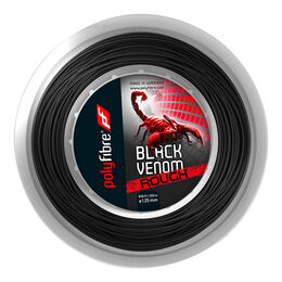 Cordages De Tennis Polyfibre Black Venom Rough 200m schwarz